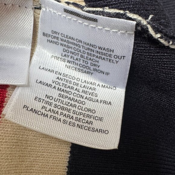 Anne Klein Sleeveless Striped Fit & Flare Knit Dress XL Navy Red Nautical Preppy - Picture 7 of 11